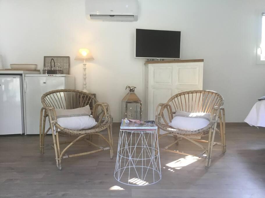 Studio De Charme Avec Piscine Fontaine-de-Vaucluse Eksteriør billede